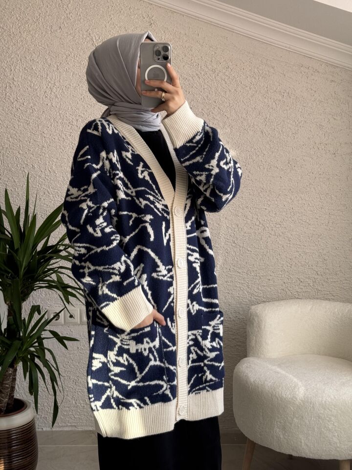 LACİVERT KALIN TRİKO HIRKA