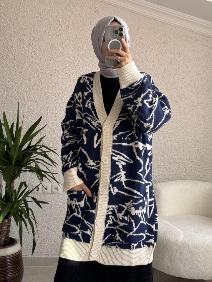 LACİVERT KALIN TRİKO HIRKA