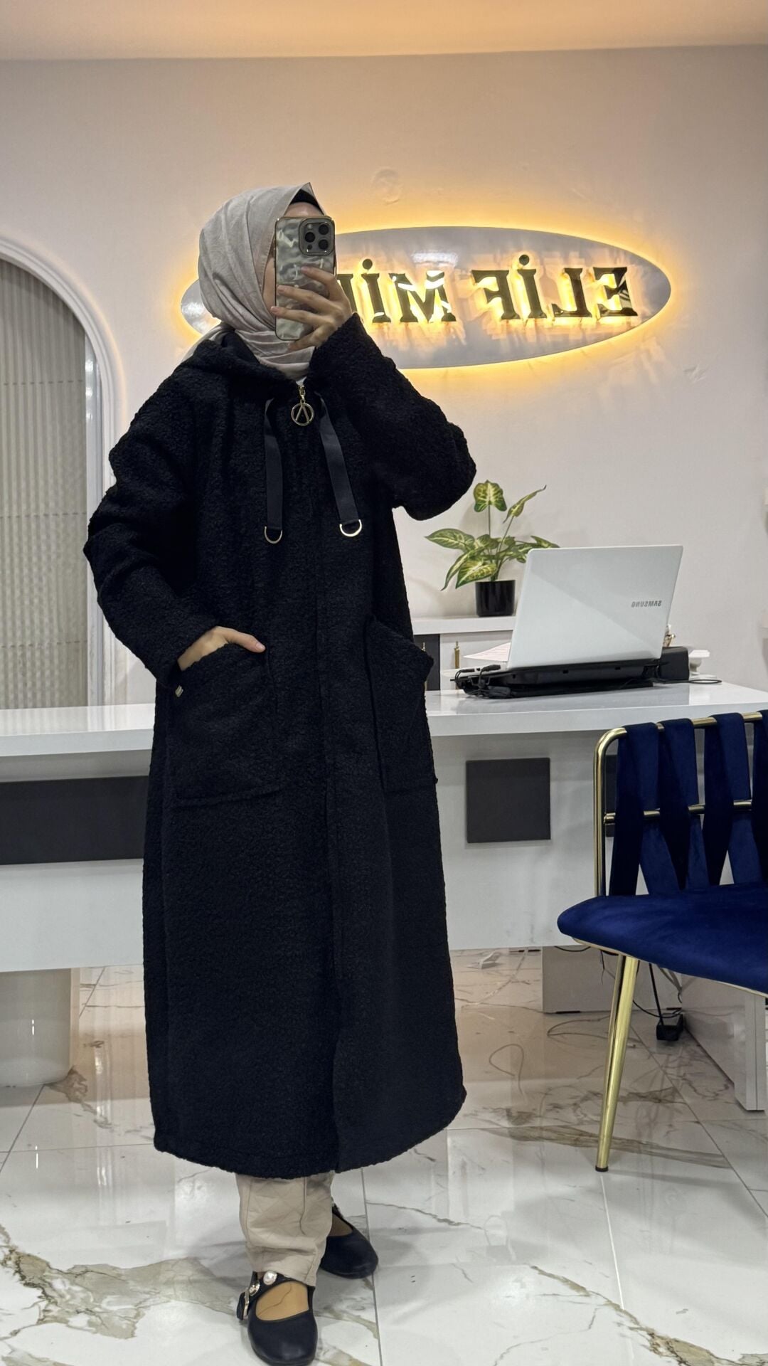 AYŞE AKAY KUZU KAP SİYAH