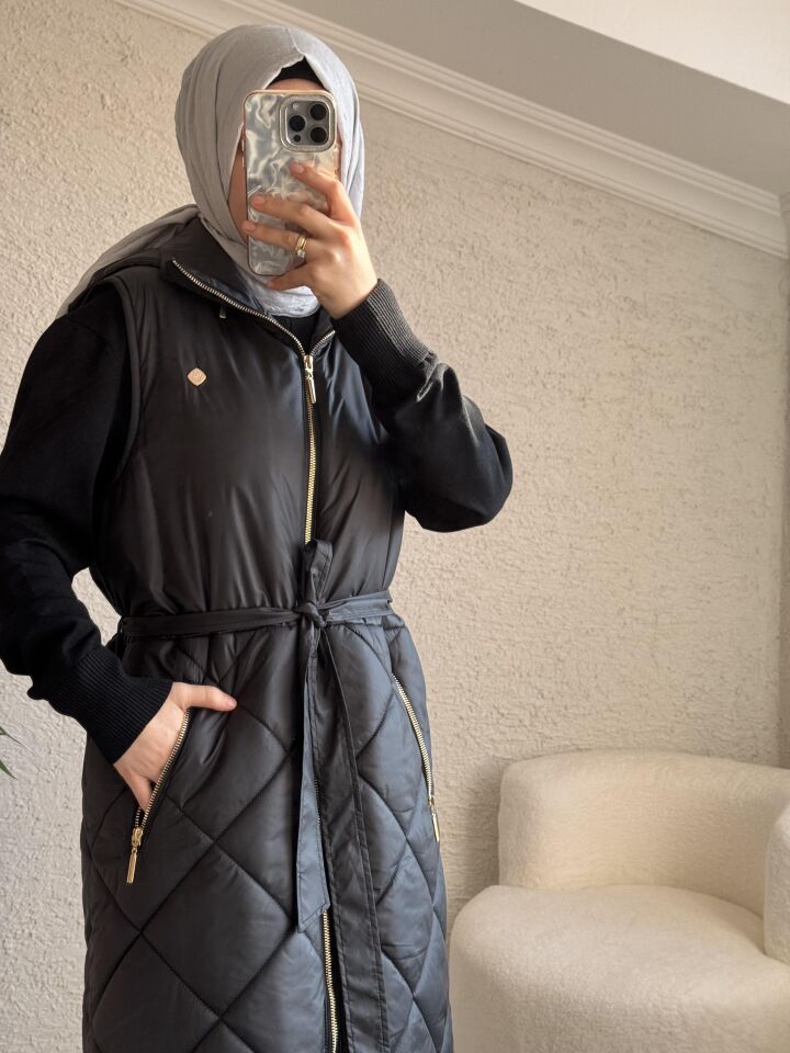 Nihle Tam Boy Yelek Siyah