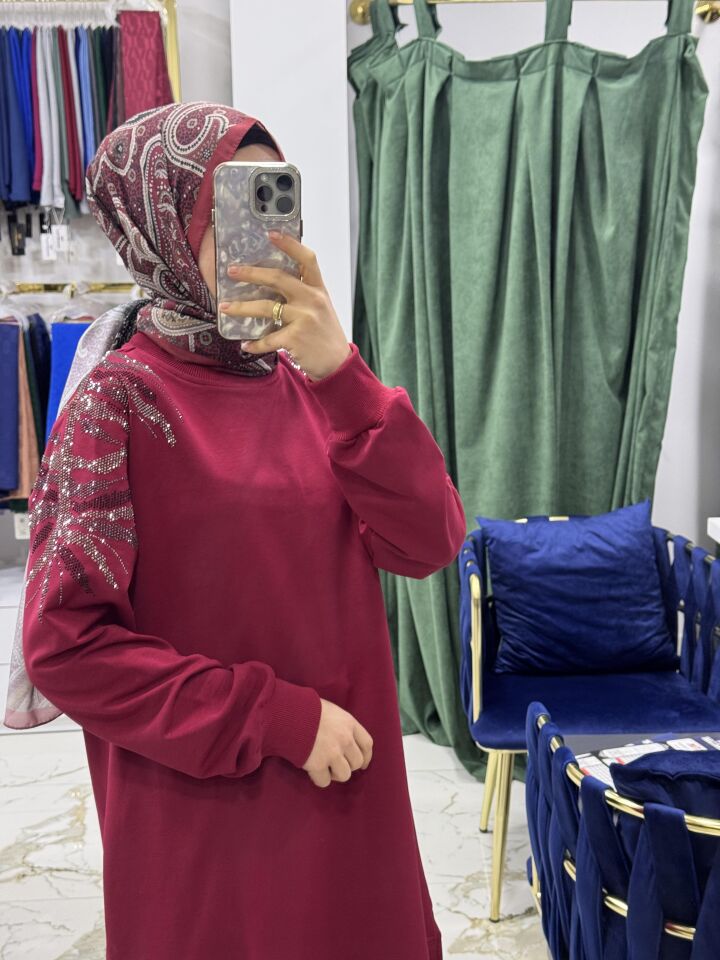 OMZU TAŞ DETAYLI İKİLİ TAKIM