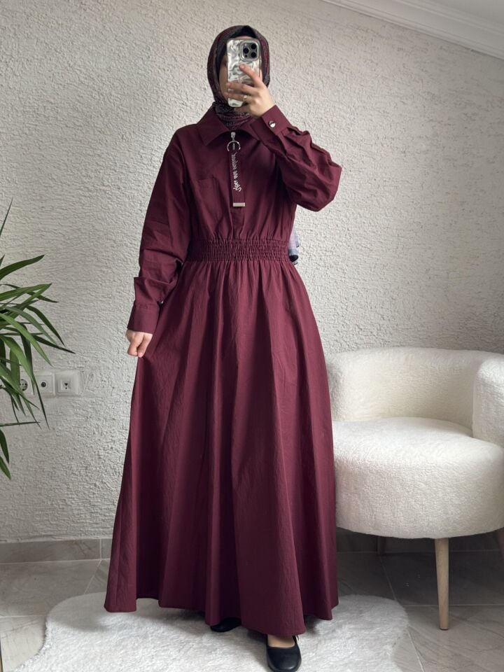 2530 Ahsen Elbise Bordo