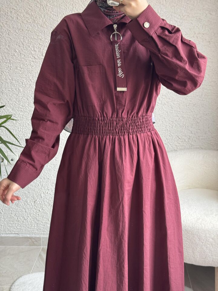 2530 Ahsen Elbise Bordo