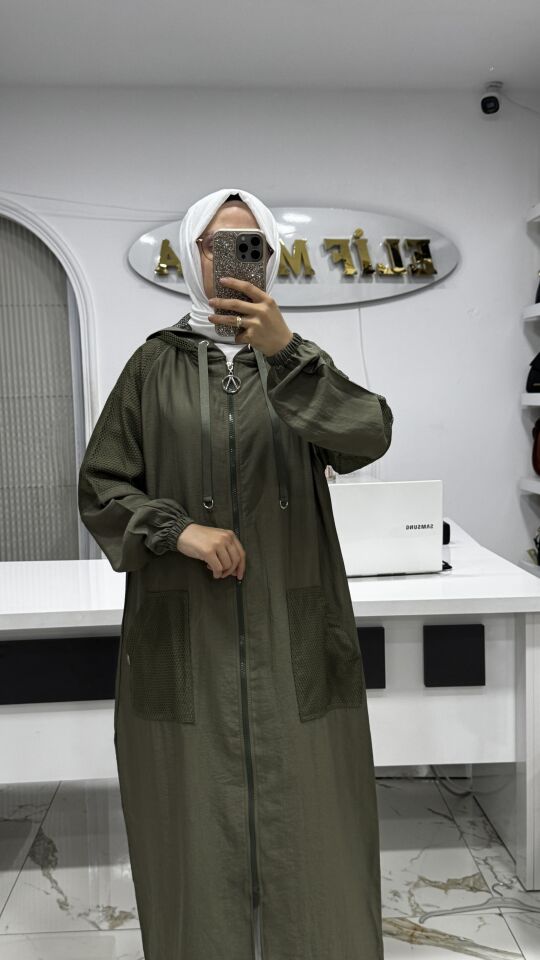 AYŞE AKAY FİLE DETAYLI KAP HAKİ