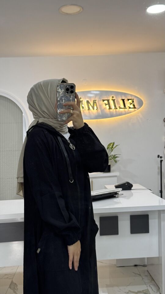 FİLE DETAYLI KAP SİYAH