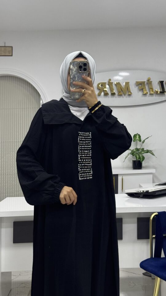 DEFNE ELBİSE SİYAH