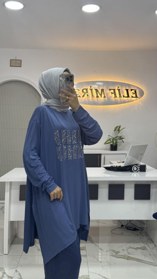 MİM TUNİK İNDİGO MAVİ