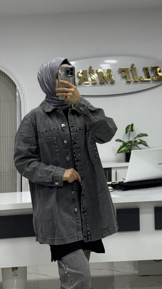 ZIMBA DETAYLI KOT CEKET ANTRASİT