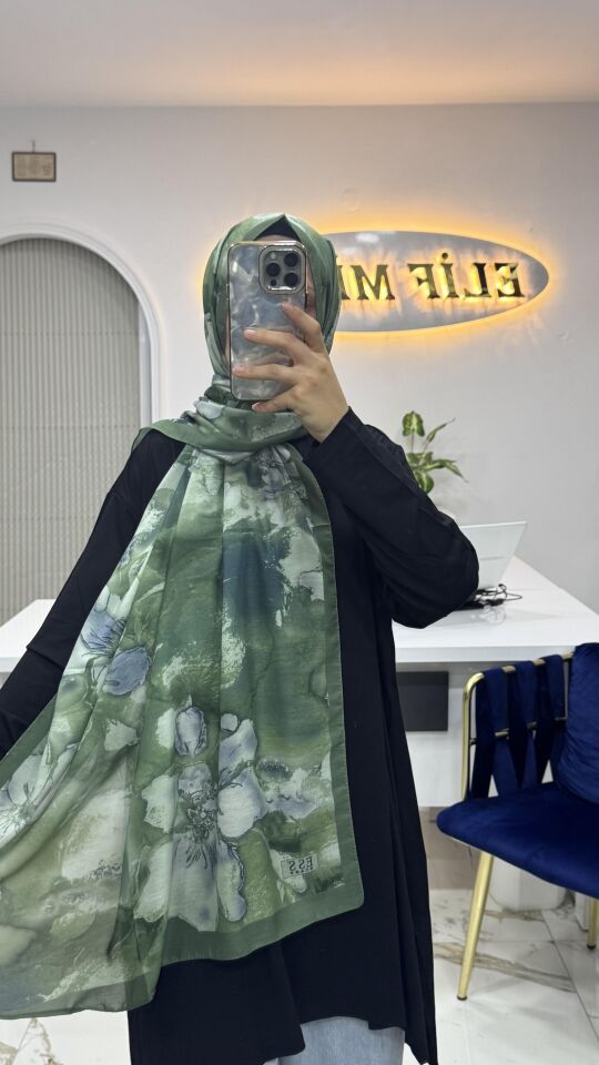 BATIK DESEN SOFT ŞAL YEŞİL
