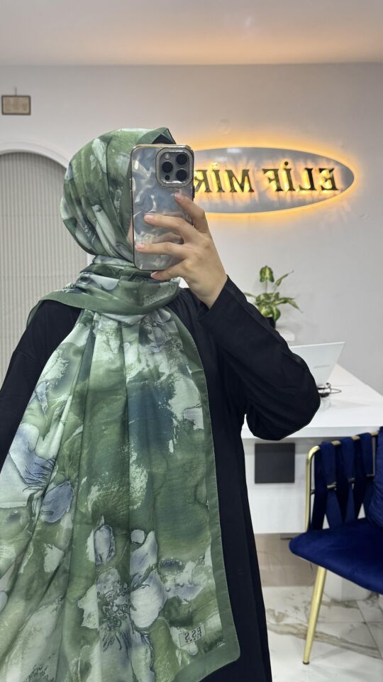 BATIK DESEN SOFT ŞAL YEŞİL