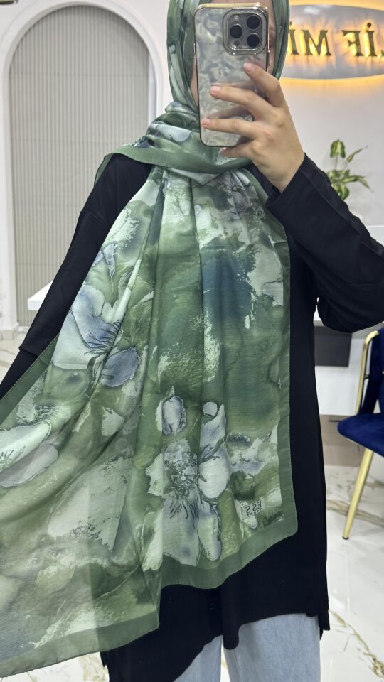 BATIK DESEN SOFT ŞAL YEŞİL