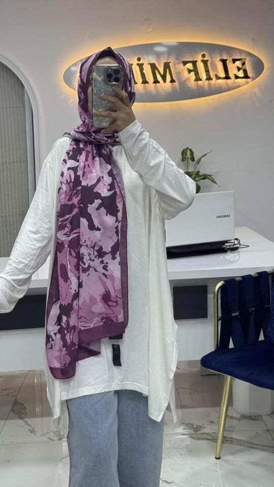 BATIK DESEN SOFT ŞAL MÜRDÜM