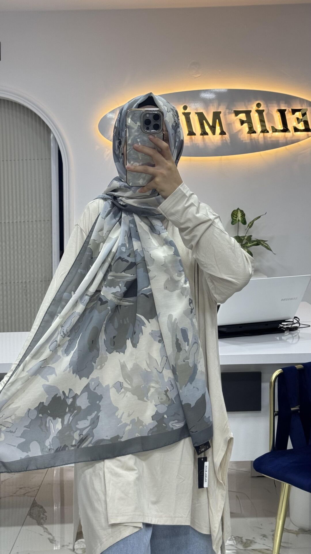 BATIK DESEN SOFT ŞAL bej