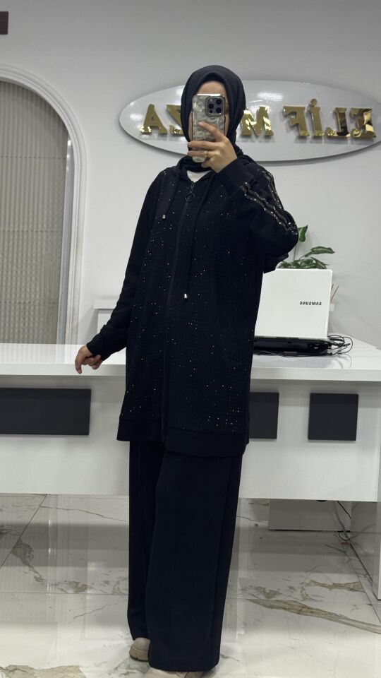 PIRILTI TAKIM SİYAH