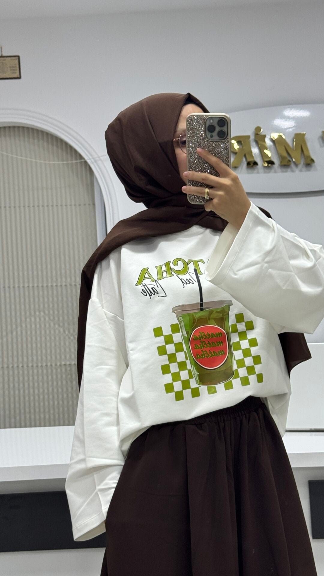 MATCHA BASKILI TUNİK