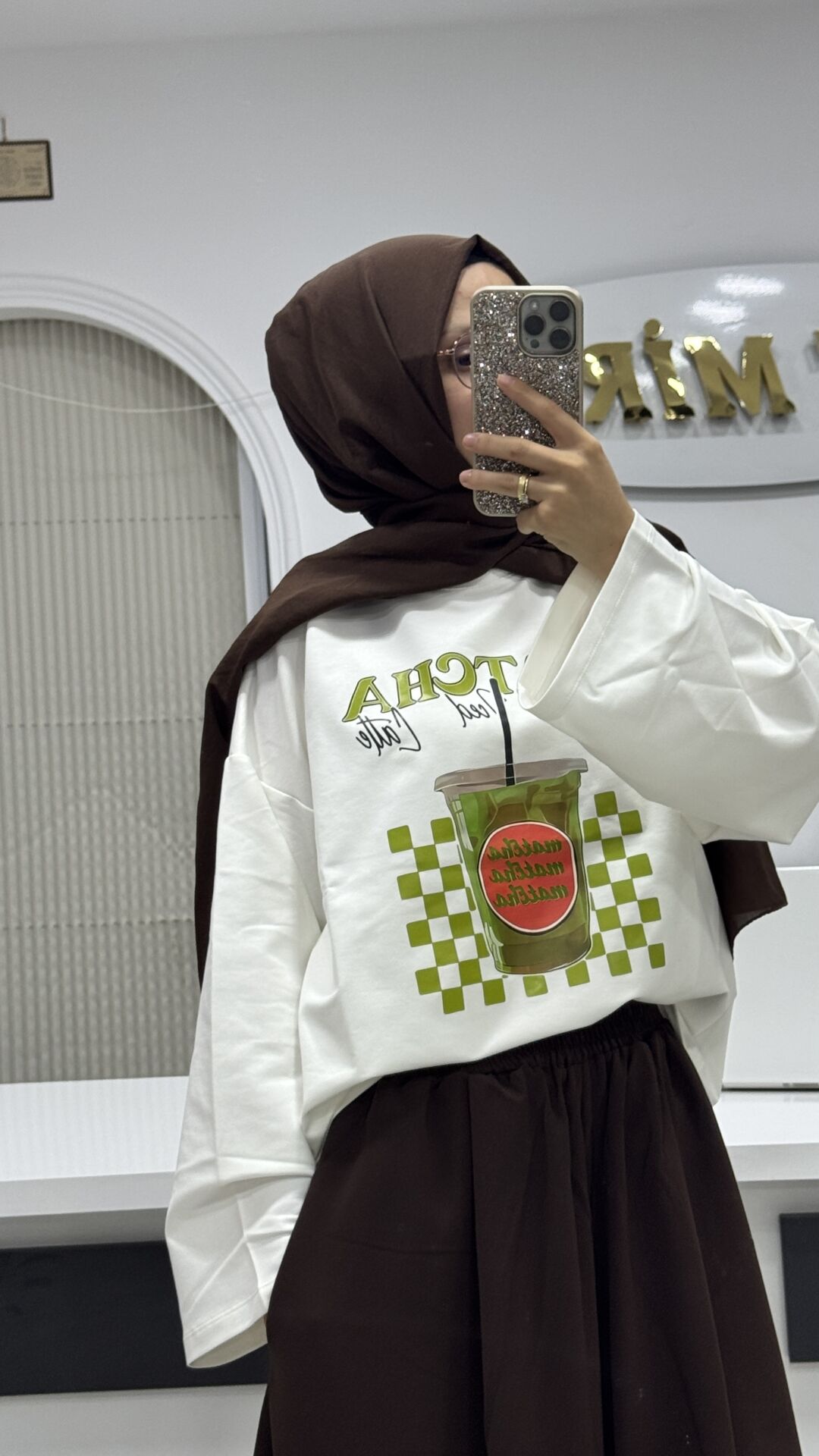MATCHA BASKILI TUNİK