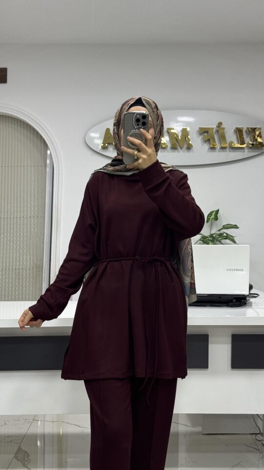 BAĞLAMA DETAYLI SWEET BORDO