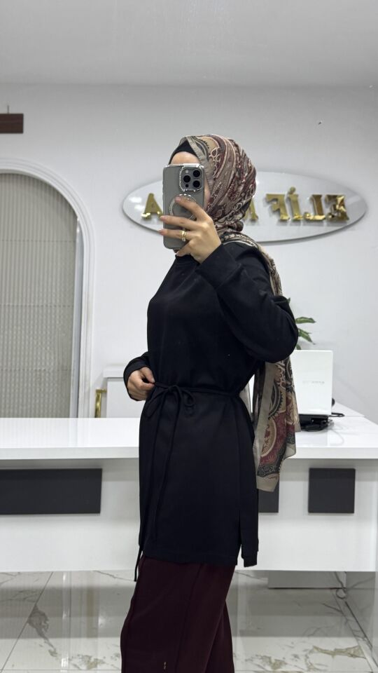 BAĞLAMA DETAYLI SWEET SİYAH