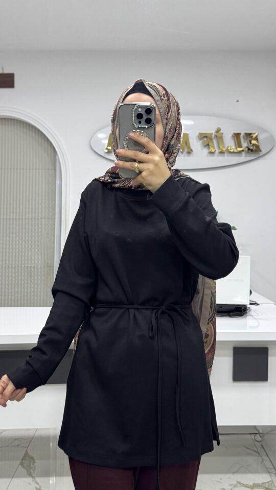 BAĞLAMA DETAYLI SWEET SİYAH
