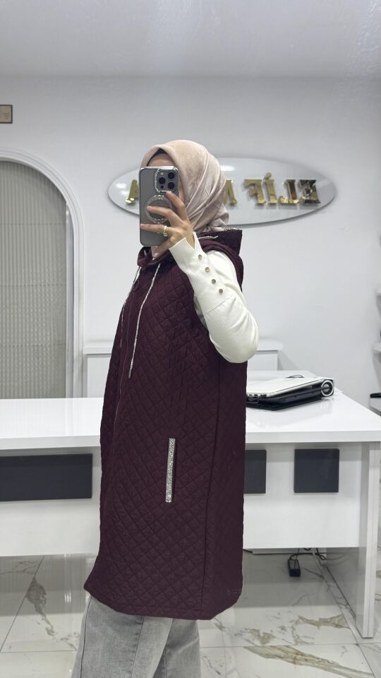 NOSHE KAPİTONE YELEK MÜRDÜM