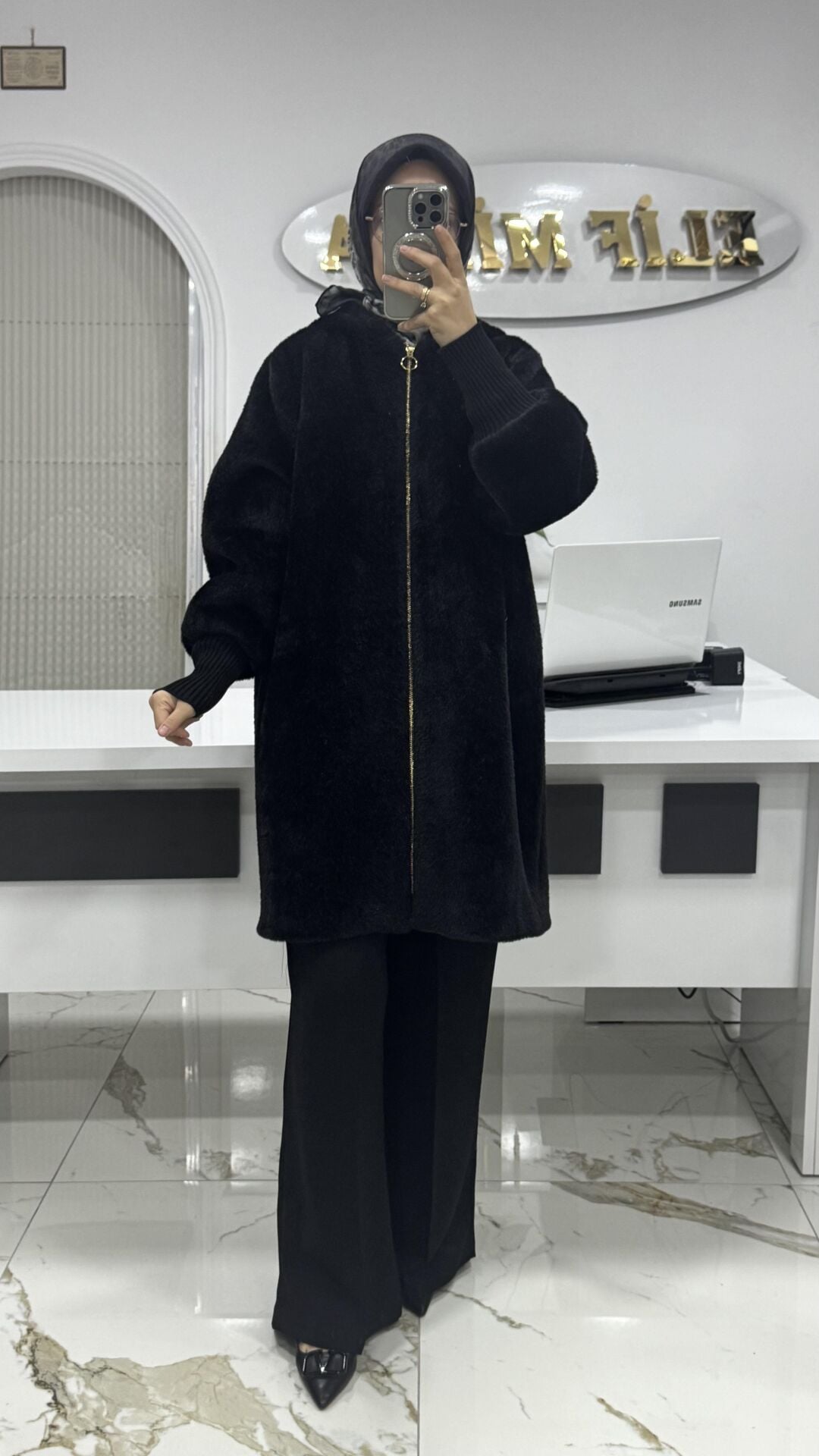 PREMİUM KALİTE ANGORA KABAN SİYAH