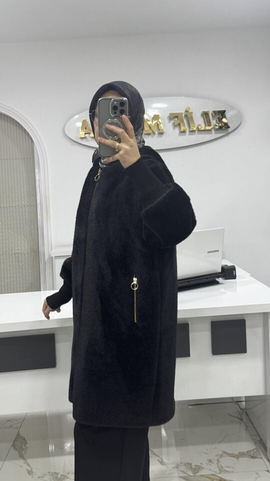 PREMİUM KALİTE ANGORA KABAN SİYAH