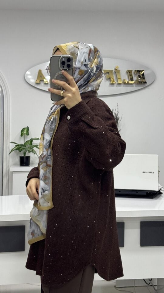 PIRLANTA SHİNEL GÖMLEK Kahve