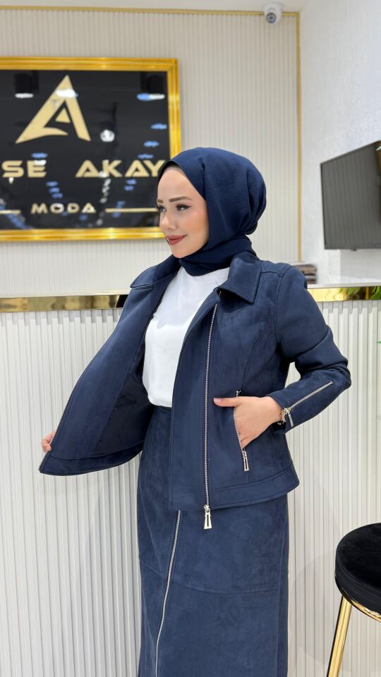 SÜET ETEK CEKET TAKIM LACİ