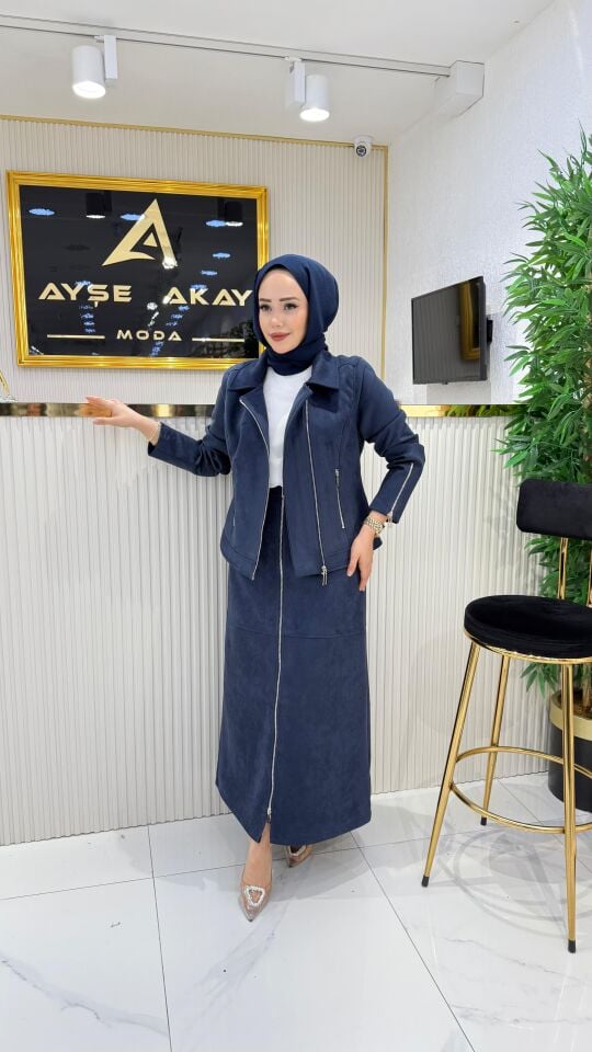 SÜET ETEK CEKET TAKIM LACİ