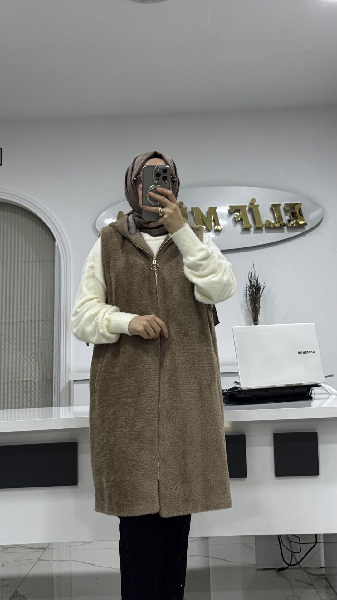 PREMİUM KALİTE ANGORA YELEK VİZON