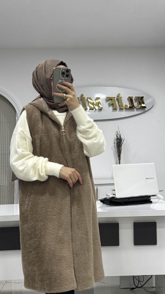 PREMİUM KALİTE ANGORA YELEK VİZON
