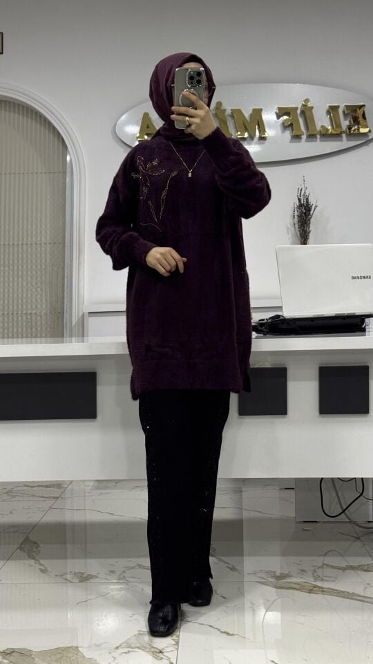 İŞLEME DETAYLI ANGORA KAZAK MÜRDÜM