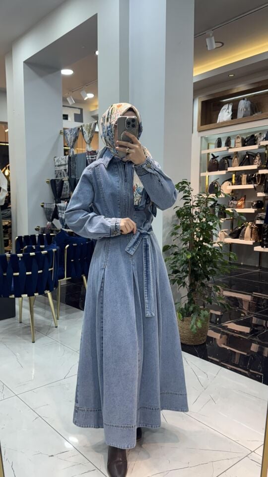 LORA DENIM ELBİSE