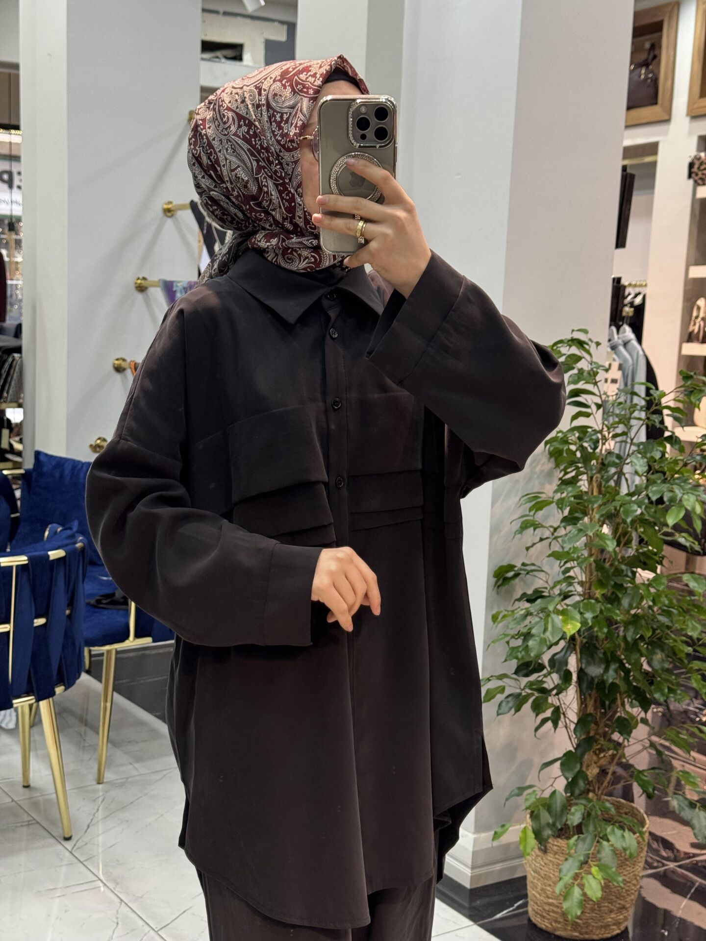 PUANE KAT DETAYLI İKİLİ TAKIM SİYAH