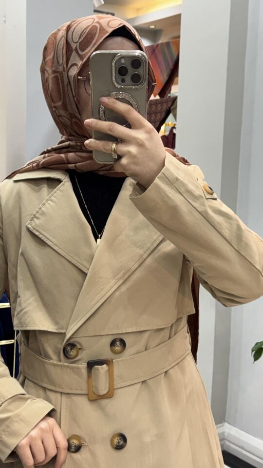 Nihle astarsız trençkot camel