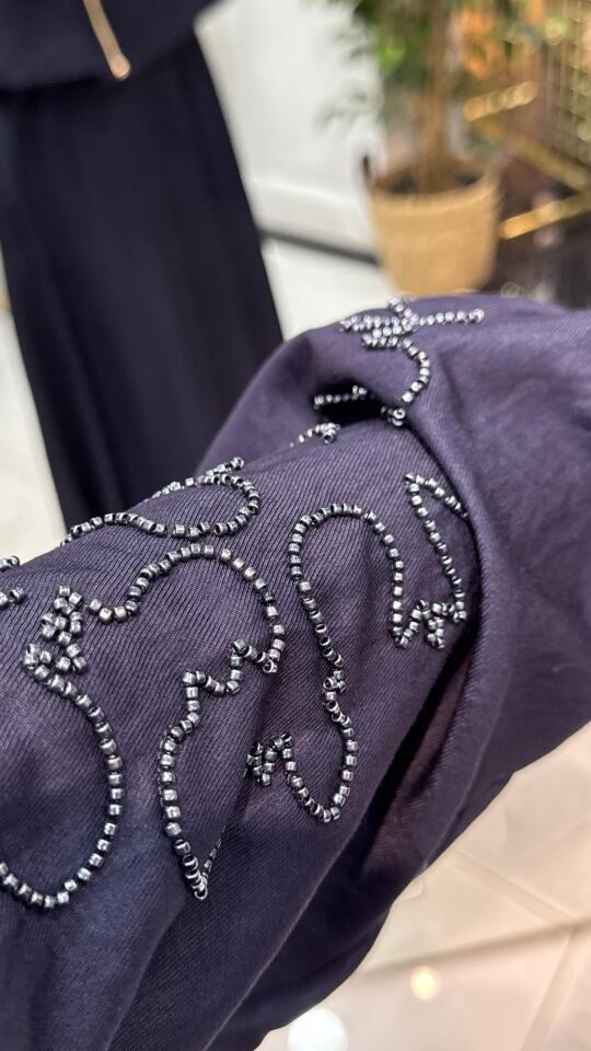 Marcha İşleme detaylı denim etekli takım