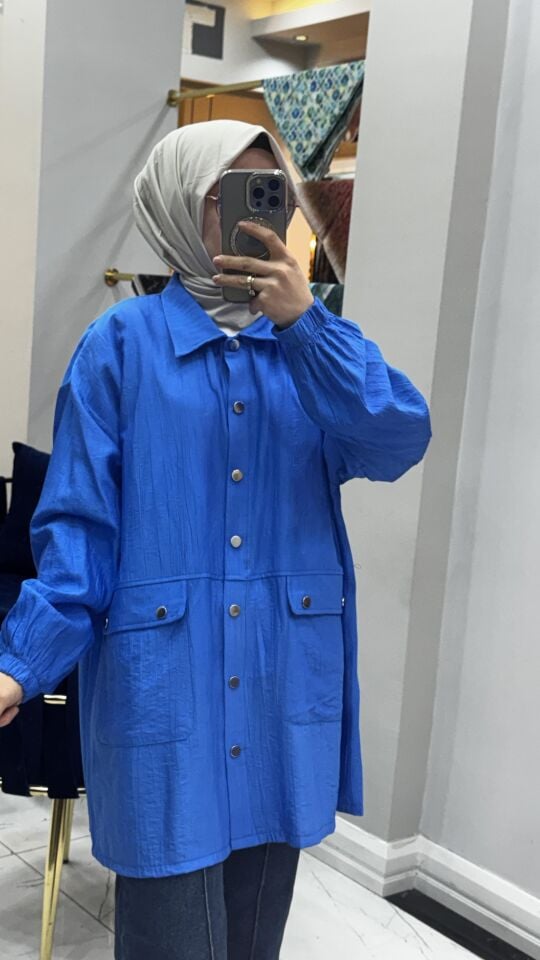 ÇİLEK KAP SAKS MAVİ