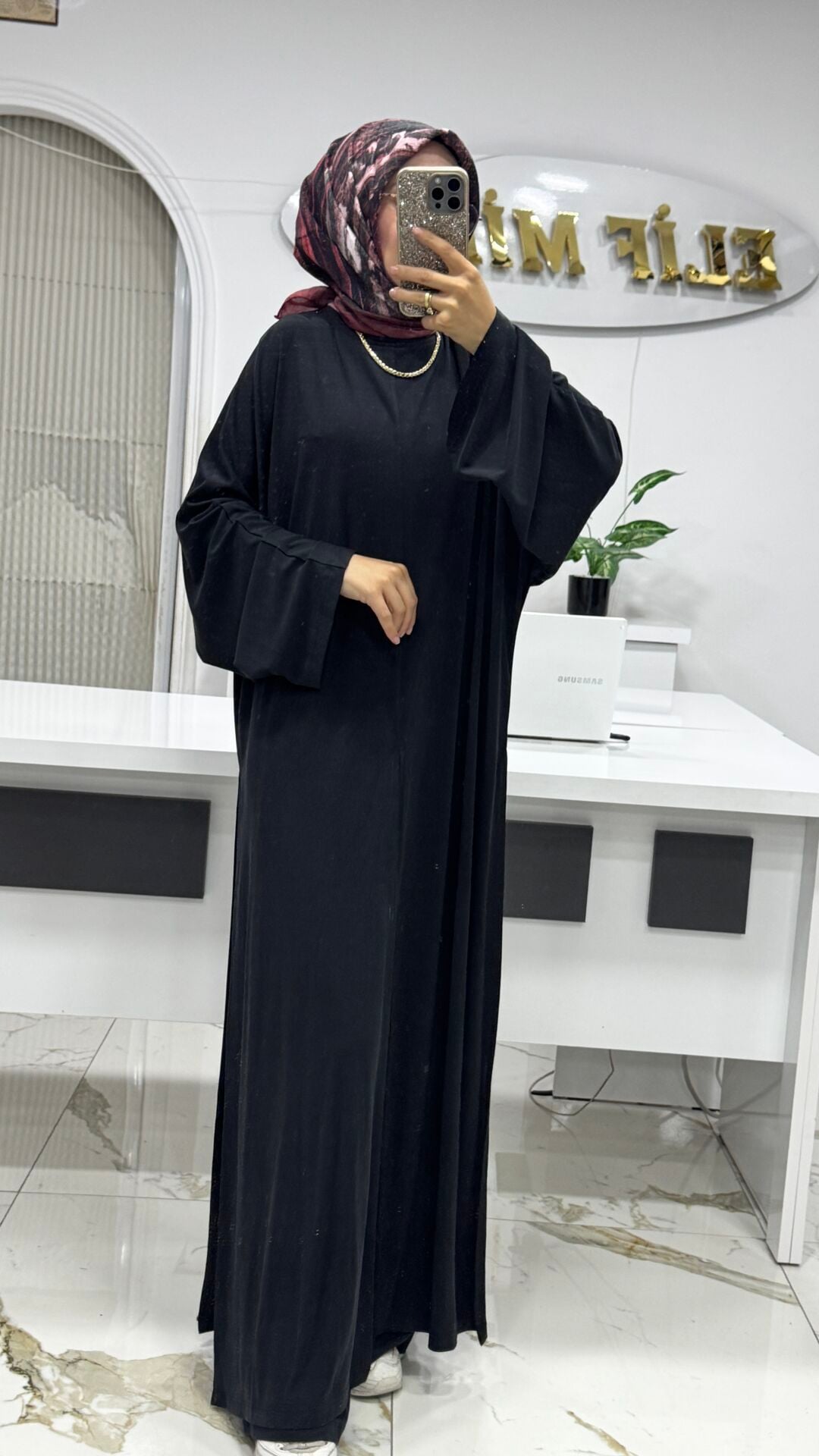 14549 Uzun TUNİKLİ Takım SİYAH