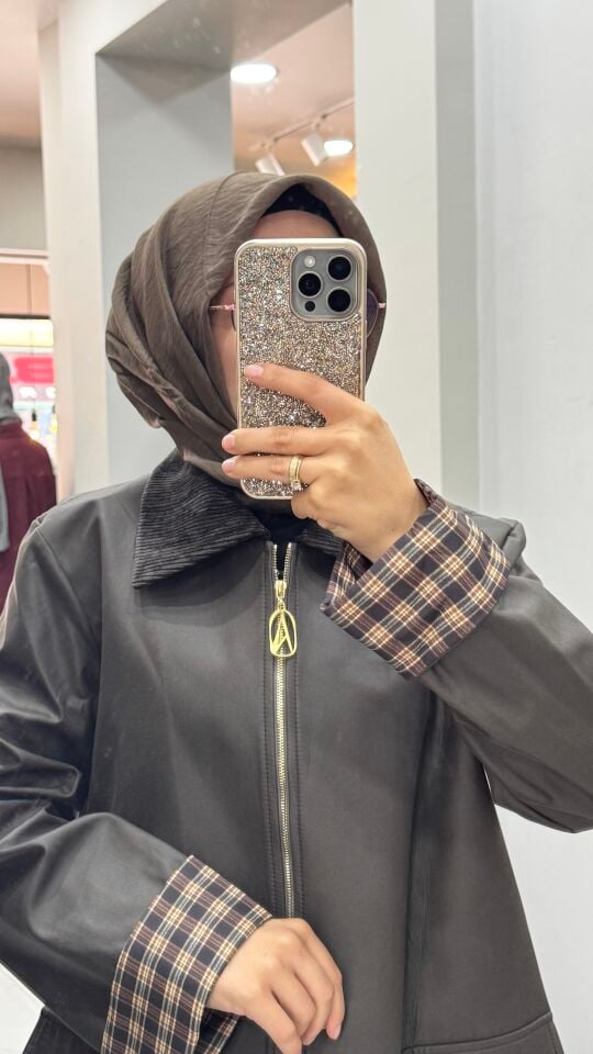 ARMİNE TREND 26KT511 YAĞMURLUK TRENÇ KAHVE