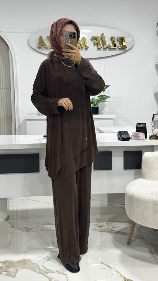 PUANE SPOR ASİMETRİK TAKIM KAHVE