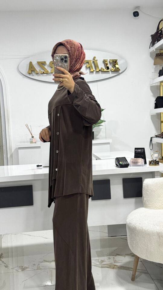 PUANE SPOR ASİMETRİK TAKIM KAHVE