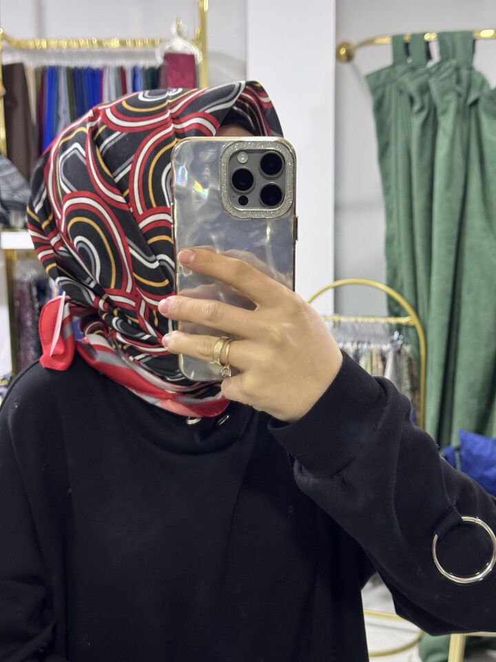 SOFT KUMAŞ TAM PAMUKLU EŞARP Kırmızı